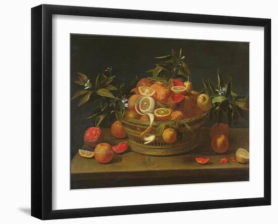 Still Life with Lemon, Orange and Pomegranate-null-Framed Giclee Print