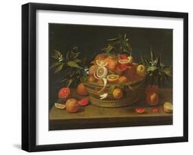 Still Life with Lemon, Orange and Pomegranate-null-Framed Giclee Print