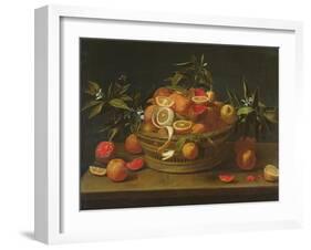 Still Life with Lemon, Orange and Pomegranate-null-Framed Giclee Print