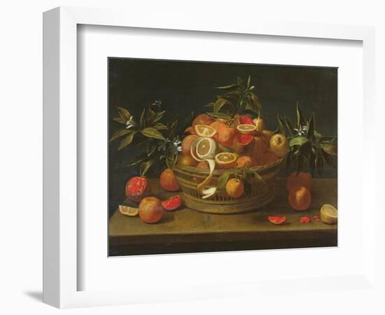 Still Life with Lemon, Orange and Pomegranate-null-Framed Giclee Print