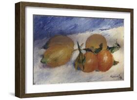 Still Life with Lemons and Oranges, 1881-Edgar Degas-Framed Giclee Print