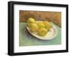 Still Life with Lemons on a Plate, 1887-Vincent van Gogh-Framed Giclee Print