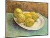 Still Life with Lemons on a Plate, 1887-Vincent van Gogh-Mounted Giclee Print