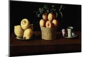 Still Life with Lemons, Oranges and a Rose, 1633-Francisco de Zurbaran-Mounted Giclee Print
