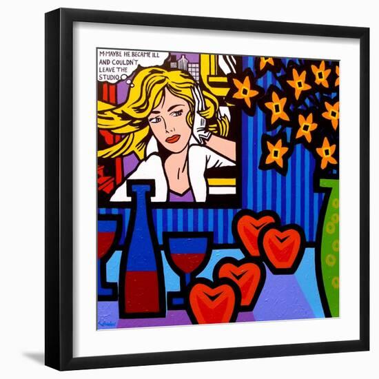 Still Life with Lichtenstein 2-John Nolan-Framed Giclee Print