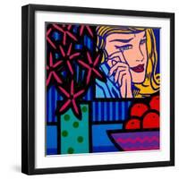 Still Life with Lichtenstein Crying Girl-John Nolan-Framed Premium Giclee Print
