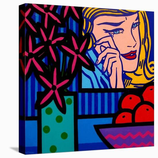 Still Life with Lichtenstein Crying Girl-John Nolan-Stretched Canvas