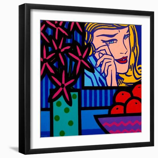 Still Life with Lichtenstein Crying Girl-John Nolan-Framed Giclee Print