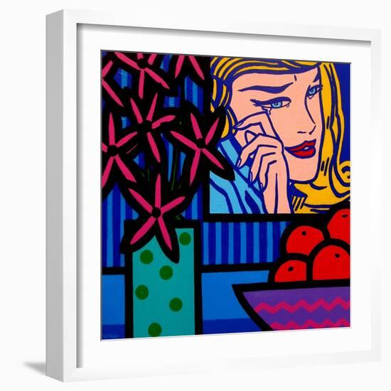 Still Life with Lichtenstein Crying Girl-John Nolan-Framed Giclee Print