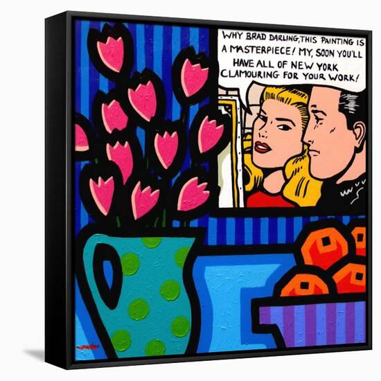 Still Life with Lichtenstein-John Nolan-Framed Stretched Canvas