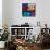 Still Life with Lichtenstein-John Nolan-Framed Stretched Canvas displayed on a wall