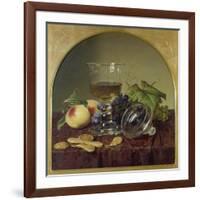 Still Life with Lidded Goblet, Fruit and Biscuit, 1836-Johann Wilhelm Preyer-Framed Giclee Print