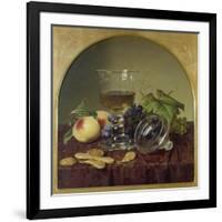 Still Life with Lidded Goblet, Fruit and Biscuit, 1836-Johann Wilhelm Preyer-Framed Giclee Print