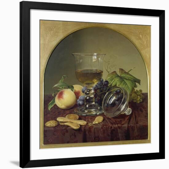 Still Life with Lidded Goblet, Fruit and Biscuit, 1836-Johann Wilhelm Preyer-Framed Giclee Print