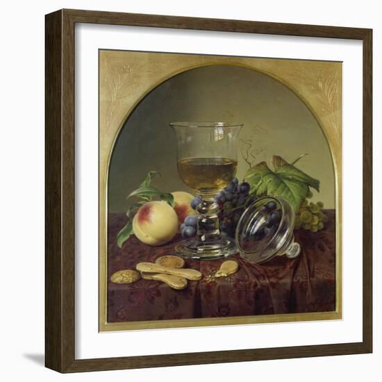 Still Life with Lidded Goblet, Fruit and Biscuit, 1836-Johann Wilhelm Preyer-Framed Giclee Print