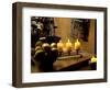 Still Life with Lighted Candles and Bowl of Lemons in Coffee Shop, Tallinn, Estonia-Nancy & Steve Ross-Framed Photographic Print