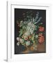 Still Life with Lilies, Poppies and Roses-Justus Huysum-Framed Collectable Print