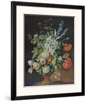 Still Life with Lilies, Poppies and Roses-Justus Huysum-Framed Art Print