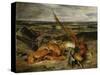 Still Life with Lobster, 1827-Eugene Delacroix-Stretched Canvas