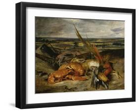 Still Life with Lobster, 1827-Eugene Delacroix-Framed Giclee Print