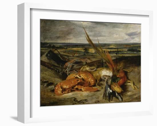 Still Life with Lobster, 1827-Eugene Delacroix-Framed Giclee Print