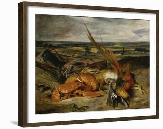 Still Life with Lobster, 1827-Eugene Delacroix-Framed Giclee Print