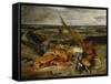 Still Life with Lobster, 1827-Eugene Delacroix-Framed Stretched Canvas