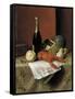 Still Life with Lobster, Fruit, Champagne and Newspaper, 1882-William Michael Harnett-Framed Stretched Canvas