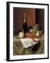 Still Life with Lobster, Fruit, Champagne and Newspaper, 1882-William Michael Harnett-Framed Giclee Print