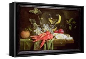 Still Life with Lobster, Oysters and Fruit-Alexander Coosemans-Framed Stretched Canvas