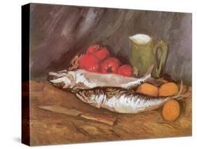 Still Life with Mackerel, 1886-Vincent van Gogh-Stretched Canvas