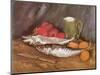 Still Life with Mackerel, 1886-Vincent van Gogh-Mounted Giclee Print