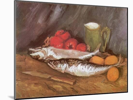 Still Life with Mackerel, 1886-Vincent van Gogh-Mounted Giclee Print