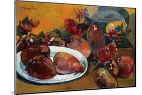 Still Life with Mangoes-Paul Gauguin-Mounted Giclee Print