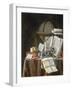 Still Life with Manuscripts, Candle, Globe and Silver Inkwell-Edwaert Colyer-Framed Giclee Print