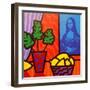 Still Life with Matisse and Mona Lisa-John Nolan-Framed Premium Giclee Print