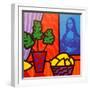 Still Life with Matisse and Mona Lisa-John Nolan-Framed Premium Giclee Print