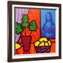 Still Life with Matisse and Mona Lisa-John Nolan-Framed Giclee Print