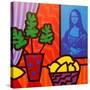 Still Life with Matisse and Mona Lisa-John Nolan-Stretched Canvas