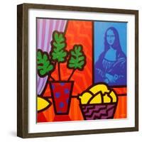 Still Life with Matisse and Mona Lisa-John Nolan-Framed Giclee Print