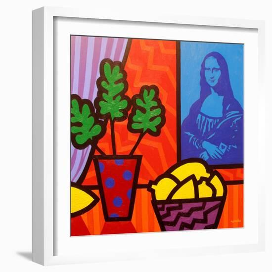 Still Life with Matisse and Mona Lisa-John Nolan-Framed Giclee Print