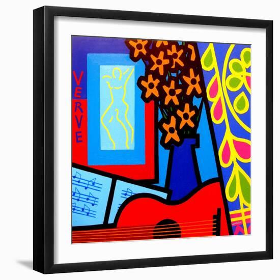 Still Life with Matisses Verve-John Nolan-Framed Premium Giclee Print