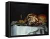 Still Life with Meat and Bread (Pair of 78161)-George, of Chichester Smith-Framed Stretched Canvas