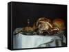 Still Life with Meat and Bread (Pair of 78161)-George, of Chichester Smith-Framed Stretched Canvas