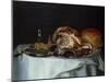 Still Life with Meat and Bread (Pair of 78161)-George, of Chichester Smith-Mounted Giclee Print