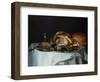 Still Life with Meat and Bread (Pair of 78161)-George, of Chichester Smith-Framed Premium Giclee Print