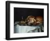 Still Life with Meat and Bread (Pair of 78161)-George, of Chichester Smith-Framed Premium Giclee Print