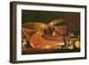 Still Life with Meat, Cooking Pots, Chickpeas, a Lemon and Garlic-Luis Egidio Melendez-Framed Giclee Print