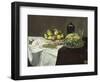 Still Life with Melon and Peaches, c.1866-Edouard Manet-Framed Giclee Print