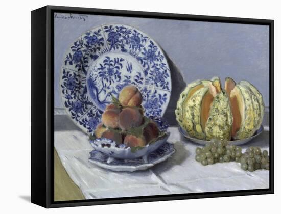Still Life with Melon-Claude Monet-Framed Stretched Canvas